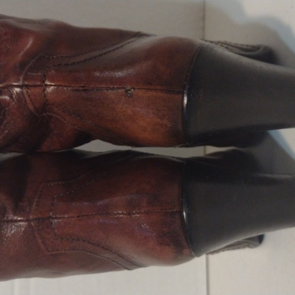 Donna pui tall brown leather boots made in Italy size 37 - Picture 11 of 16
